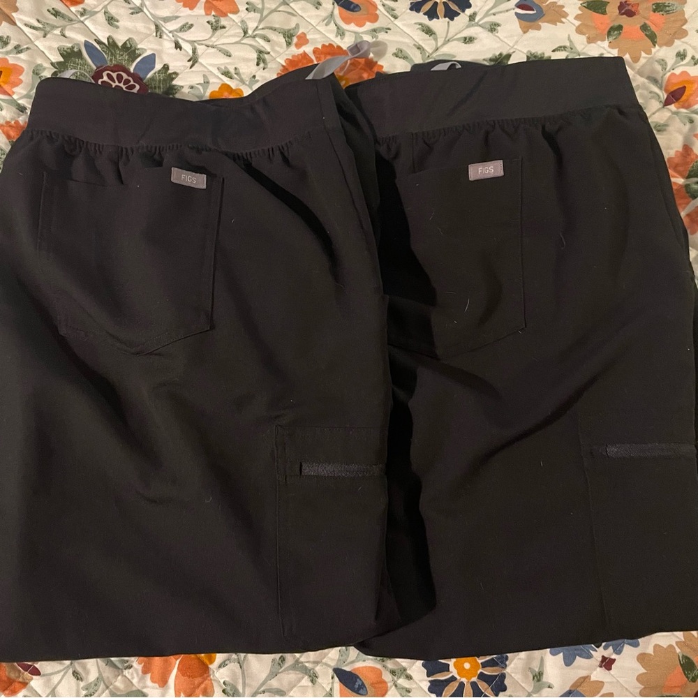 Figs Black Track Pants Joggers